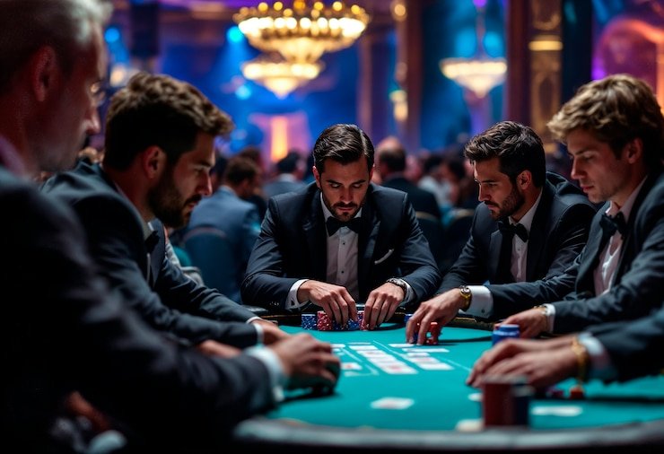 Antarmuka live dealer Phoenix Rises di layar mobile menampilkan meja blackjack dengan dealer profesional
